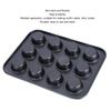 Stampo per Cupcake da 12 Tazze in Acciaio al Carbonio Teglia per Dolci Stampini per Crostatine Muffin Realizzazione Cupcakes