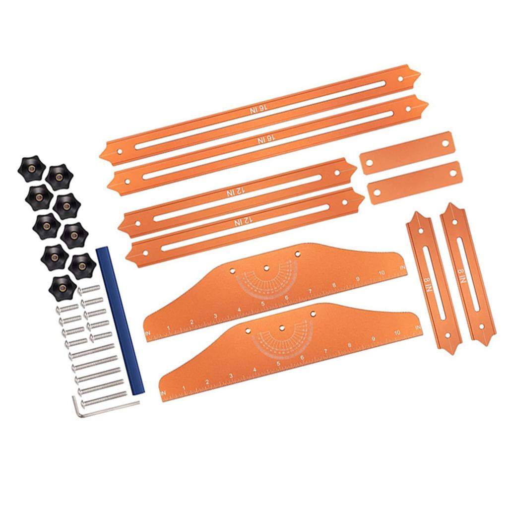 Șablon Treaptă Scară Instrument Jig Aliaj Aluminiu Ecartament de Măsurare Glisant Ajustabil Instalator cu Carcasă