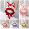 Rabbit Ear Infant Beanie Hats Solid Color Kids Pullover Cap Fashion Baby Knitted Hat  Outdoor
