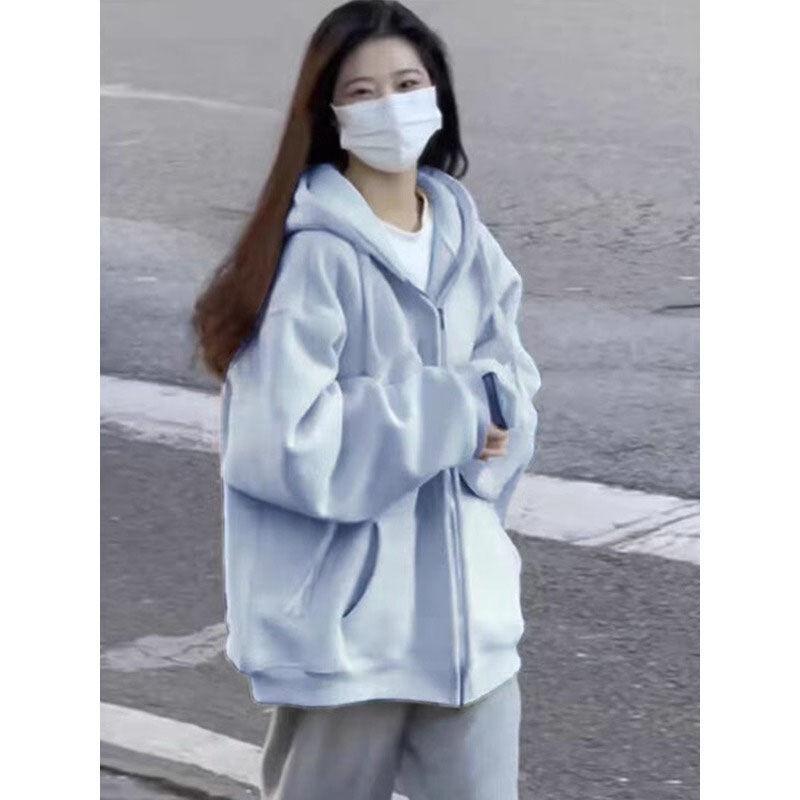 Women's Oversized Hooded Sweatshirt - New 2024 Spring/Autumn Loose Fit Cardigan