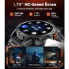LIGE Men's Smartwatch 1.75'' HD, 1000mAh, 120+ Sports, IP68, Heart Rate &; Sleep, 3 Bracelets, Android iOS