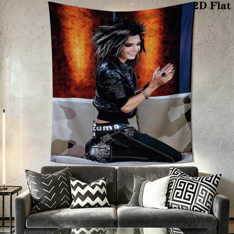BILL KAULITZ Wall Tapestry Aesthetic Wall Hanging Printed Fabric Blanket Decorative Tapestries for Bedroom Living Room Home Decor
