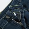 Plant Printed Embroidery Y2K Flare Jeans Women Vintage Skinny Boot Cut Trousers Fashion Street 2000s Denim Pants Fall