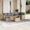 VidaXL Garden Lounge Set with Cushions 8 Pcs Beige Wicker 3274829