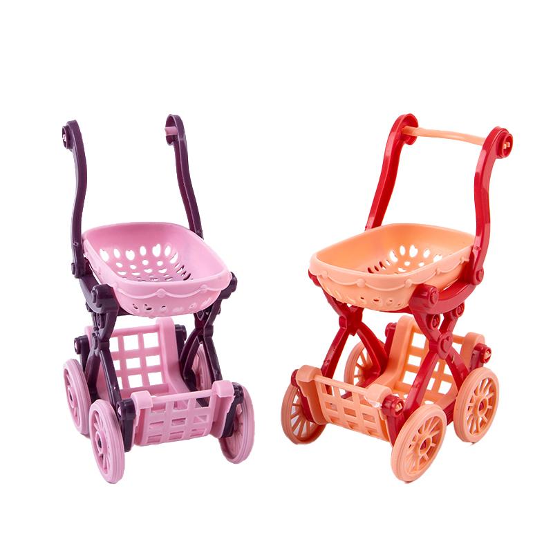 Dollhouse Furniture Accessories Girl Play House Toys Shopping Cart DIY Gift