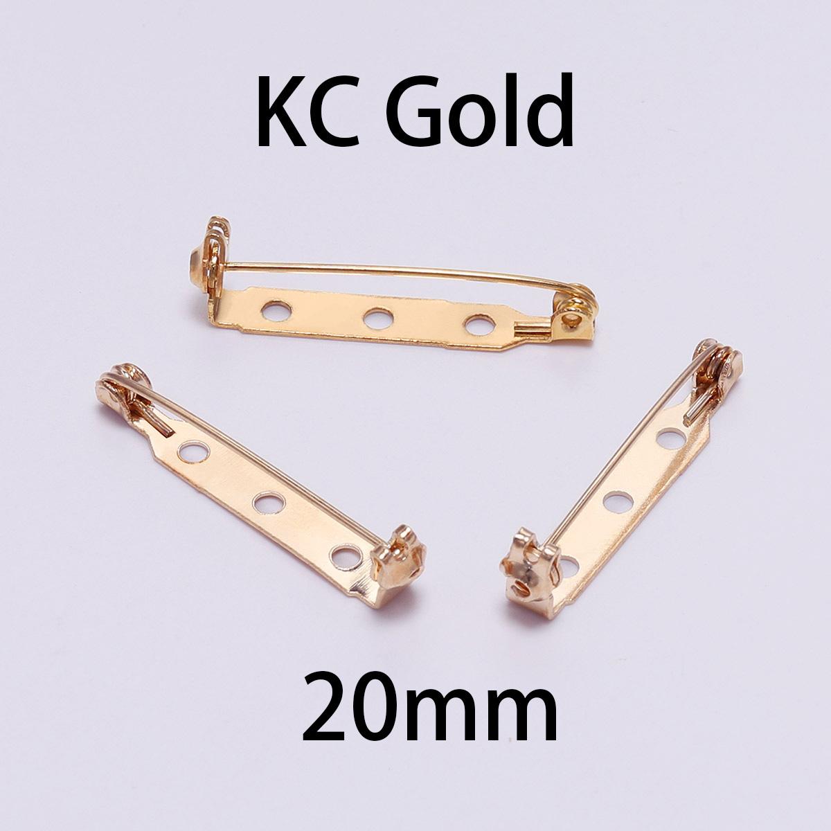 

20pcs/lot 20 25 32mm Brooch Base Back Bar Badge Holder Finding Safe Lock Brooch Pins For DIY Jewelry Making Supplies Accessories