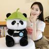 Lotus Leaf Hat Camera Panda Plush Toy Cartoon Stuffed Doll Decoration Gift Kids