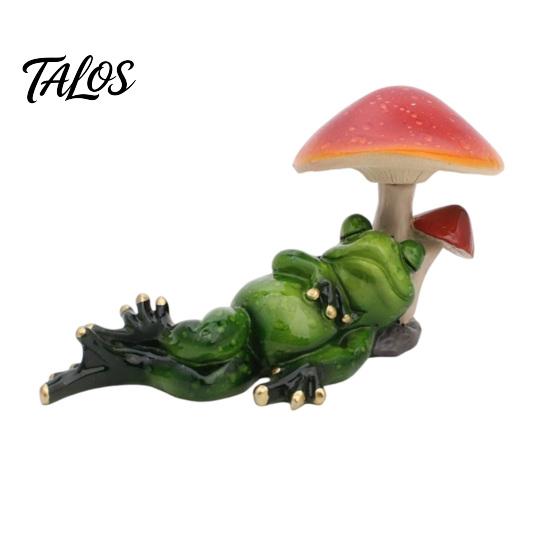 Cute Animal Toilet Statue Drunk Frog on The Decor, Funny Sculpture Tabletop Creative Bathroom Crafts Resin Desktop Ornament for Home Office