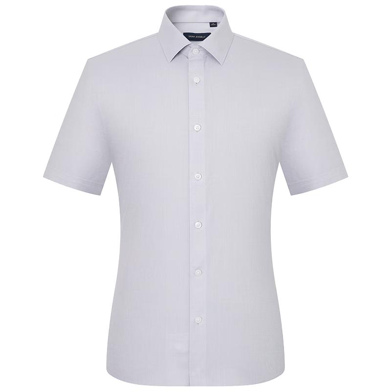 Baoxiniao Men's Pure Cotton Wrinkle-Free Short-Sleeve Business Shirt