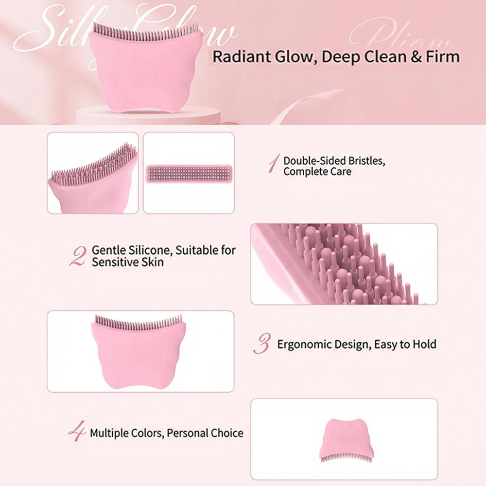 Silicone Face & Neck Contour Brush – 2-in-1 Gentle Massager for Facial Sculpting & Natural Definition, Soft Silicone,Ideal for