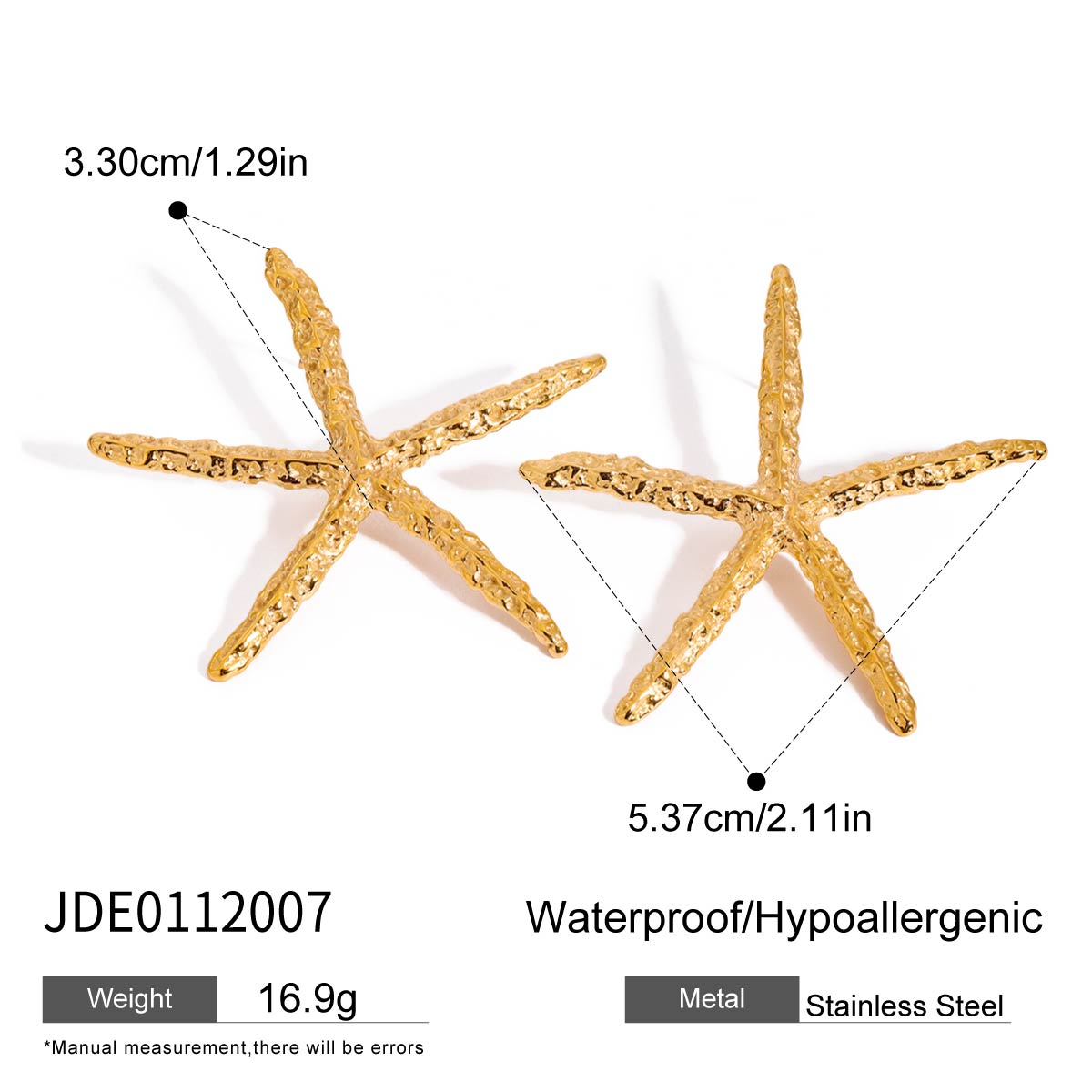 

Youth way Oceanic Starfish Pendant Necklace & Earrings Waterproof Summer Beach Fashion Jewelry New For Women