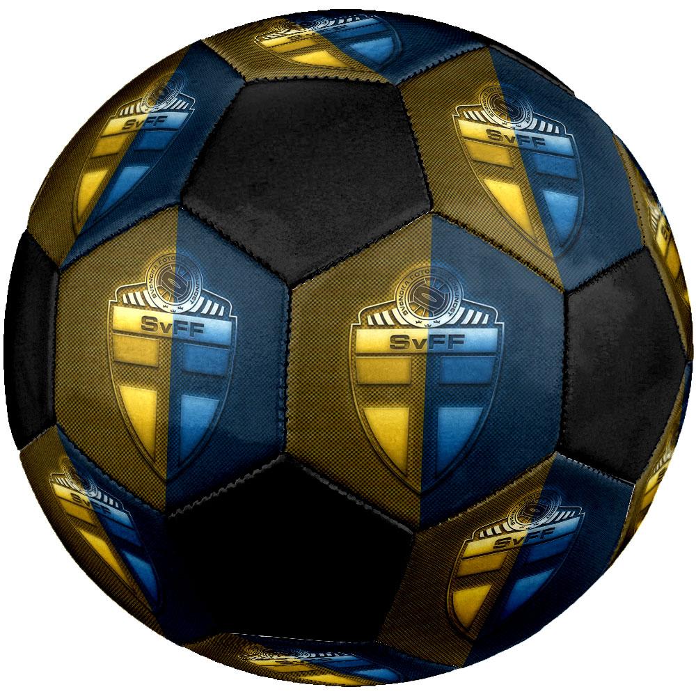 Pallone da calcio taglia 5 con logo della nazionale svedese, Cucito a macchina in PVC, Resistente e ad alto rimbalzo, Adatto a tutte le età, merchandising per tifosi, partite e uso all'aperto.