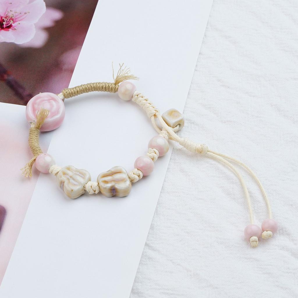 Ceramic Heavy Industry Weaving Star Small Fresh Sweet Bracelet Couple Student Girlfriend Weaving Hand