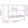 VidaXL Shoe Cabinet Sonoma Grey 69x35x50 Cm Engineered Wood 831836