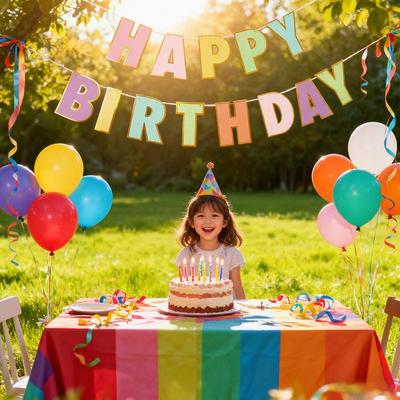 First Birthday Party Banner for Kids - Festive Hanging Decoration
