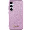 Guess Guhcs24Mhggshu S24+ S926 Fioletowy/Purple Hardcase Brokatowy Napis
