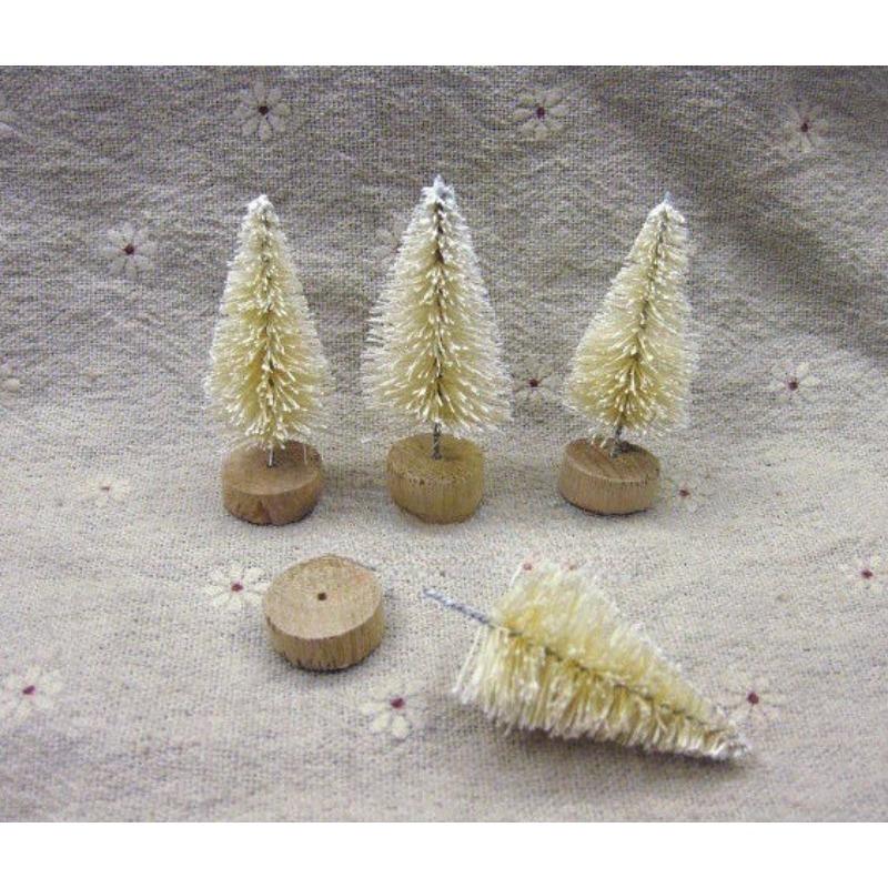 

10-100PCSMini ChristmasTree with Wooden Base Colorful Tabletop Pine Decor for Winter Holiday Christmas New Party Decoration 10PCS
