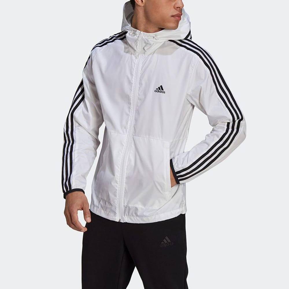 adidas Jackets Men's White Hooded Non Detachable Moderate GQ0602