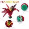 1-10pcs 20cm Feather Jianzi Colorful Feathers Shuttlecock Portable Foot Kick Handwheel Feather Shuttlecock Fitness Entertainment