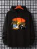 Stylish Off Road Vehicle Print Hoodie