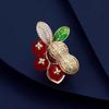 Broche de Caqui Chino de Lujo para Mujer: Exquisito Pin de Corsage con Diseño de Cacahuete y Ruyi
