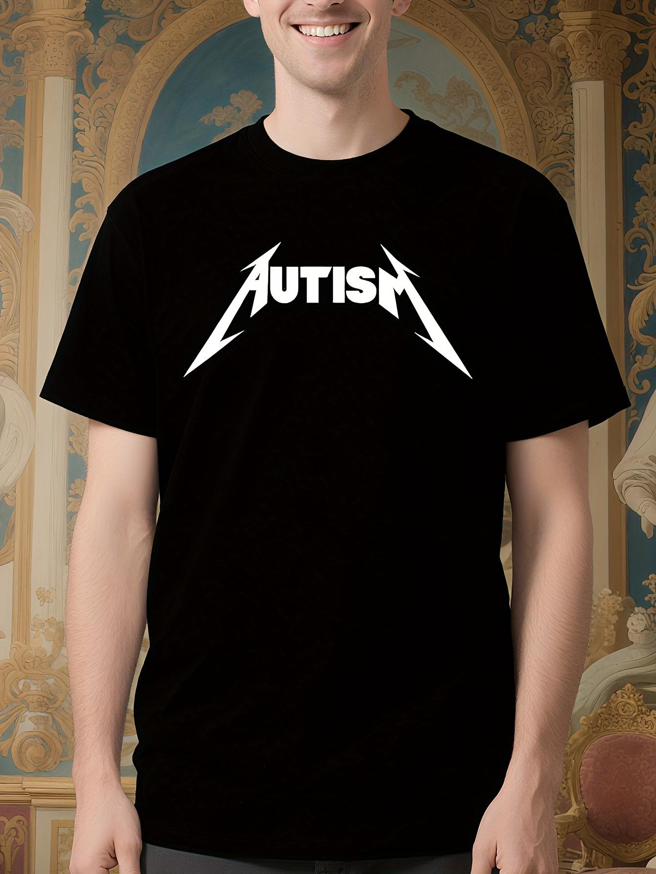 Autism Awareness Skeleton Meme Graphic Tshirt - Bold Ligh... M
