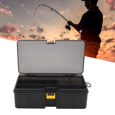Multifunktionale doppelstöckige Kunststoff-Köderaufbewahrungsbox Angelzubehör-Organizer