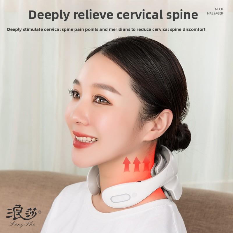 Cervical Massager Neck Shoulder and Neck Massager Vibration Hot Compress Neck Artifact Unclogging Spine Intelligent Neck Protector
