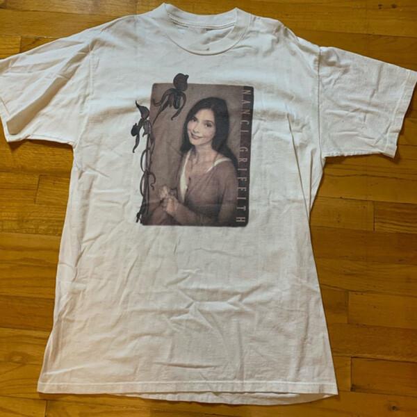 Футболка унисекс с коротким рукавом Nanci Griffith Flyer Tour Белая S-5XL XXXXL