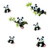 Cartoon Bamboo Panda Wall Stickers For  Home Decor Living Room Panda Mural Decals Bedroom Decorative Sticker