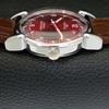 VINTAGE HAND-WINDING REFURBISHED SWISS MENS RED COLOR DIAL WATCH a700860-5 R205a-a700860