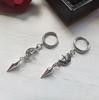 Gothic Spikes Earrings with Moon and Star Pendant Comfortable Ear Hoops Stylish Punk Accessories for Women Man