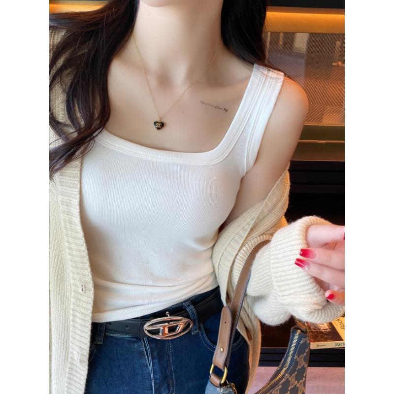 

Женский топ-комбинезон из чистого хлопка, внутренний слой для осени и зимы, новый стиль, квадратный воротник, молочно-белый цвет, борцовка 3XL