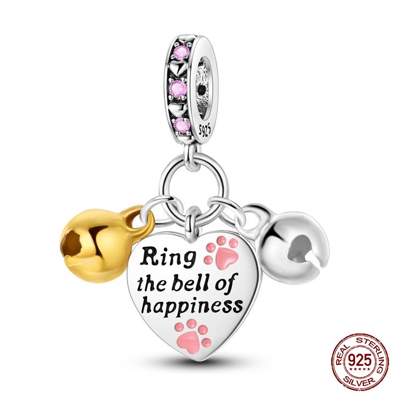 Brand New Copper Metal Trendy Fashion Heart Butterfly Cat Claw Charm Bead Components Bead Components Ideal Designed For 3mm Bracelet High Quality