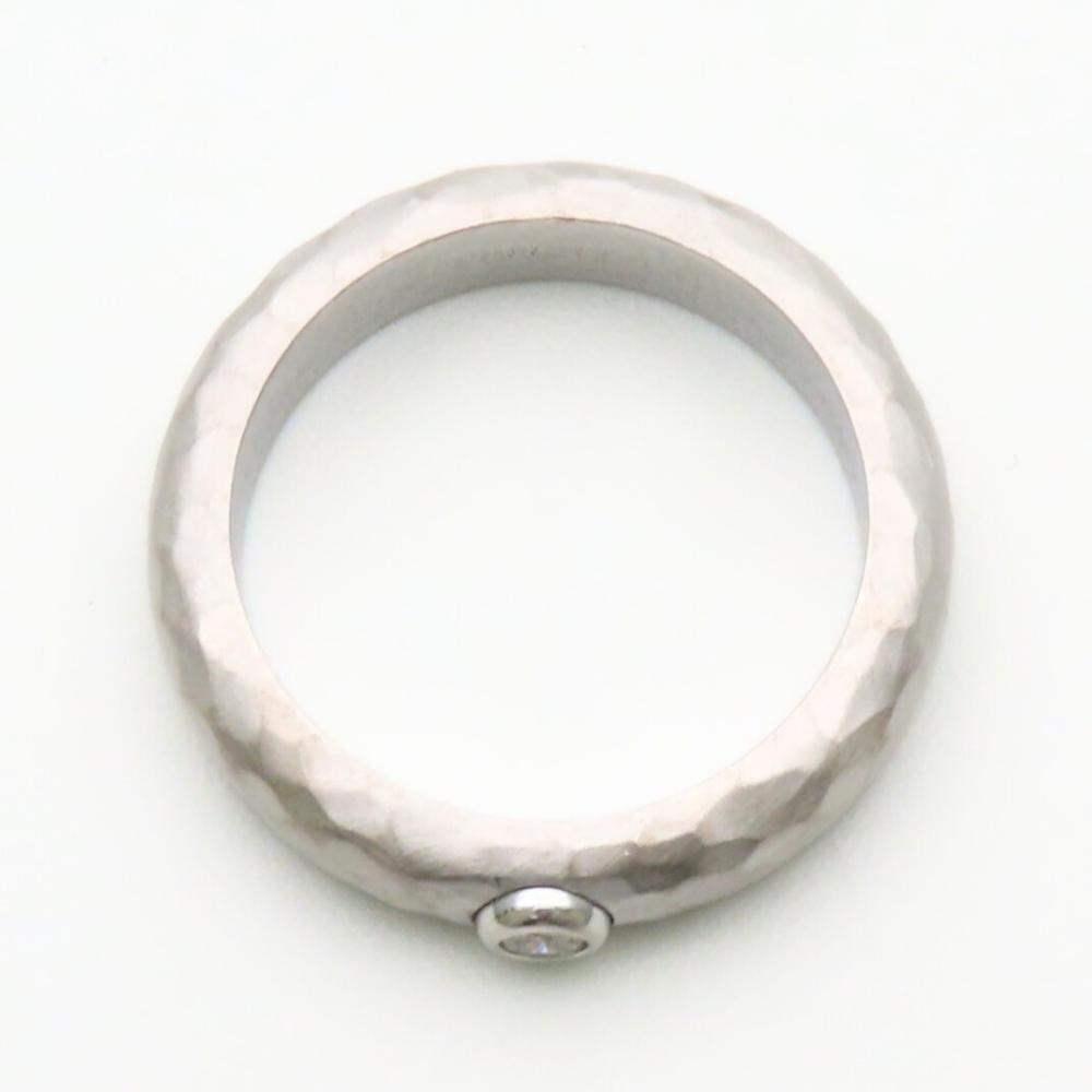 Used TIFFANY&Co. Ring Hamard EU#49 K18 white gold/diamond 6.48g Silver 1PD