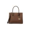 MK Mercer Signature Logo Zip Closure Leather Tote Bag Women Tote Bags Brown Multicolor 35H3GM9S3L-0213