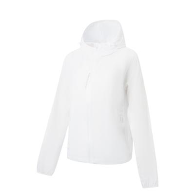 Li Ning Fitness Serie Kapuzenjacke mit Buchstabenlogo Sonnenschutzjacke Damenjacken AFDW734-5