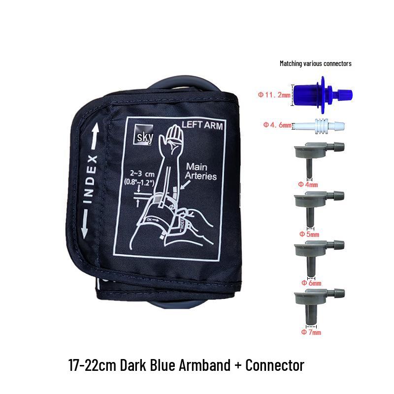 Универсальная манжета для измерения артериального давления на плечо с несколькими разъемами и увеличенным обхватом руки для комфортного измерения