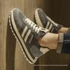 Putian Men's Thick-Soled Leather Sneakers - Trendy Autumn Running & Casual Shoes for Teens 
