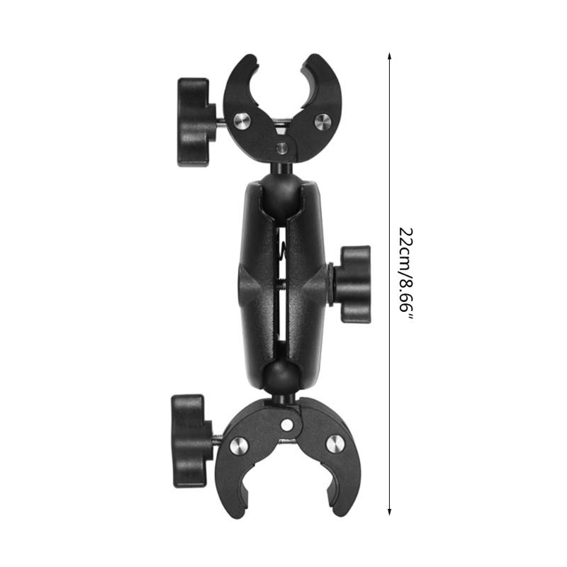 25mm Ballhead Double for Head Clamp Kit Motorcycle Double C for Head Clip Action Camera Bracket