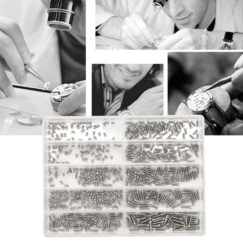 1.2mm Metal Glasses Watch Repair Clock Screw Repairing Tool Accessory with Box