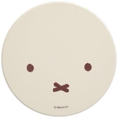 Kanesho Pottery [Dick Bruna] Miffy (Viso) Sottobicchiere Assorbente in Ceramica, 9cm, 493516