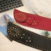 Vintage Women's Waist Belt Gothic Dress Jeans Belt Trendy Rivet Leather Belt  Streetwear