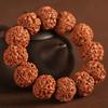 Bodhi Seed Bracelet with Five-Petal Design and Cow Horn Style Beads - Cultural Accessory for Men and Women
