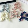 Romantic Floral Print Scrunchies Soft Chiffon Hair Ties Summer Sweet Garden Style Hair Accessories For Teen Girls Party