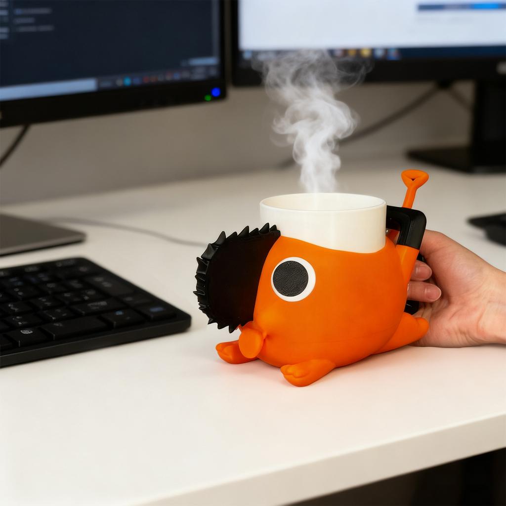 Nový a oblíbený 3D tištěný podstavec pro hrnek Pochita