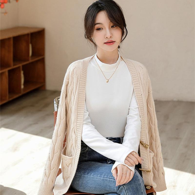 Warm Half High Collar Paragraph Bottoming Shirt Women's Autumn Winter Women's High Elastic Inner Lap Long Sleeve T-shirt Female