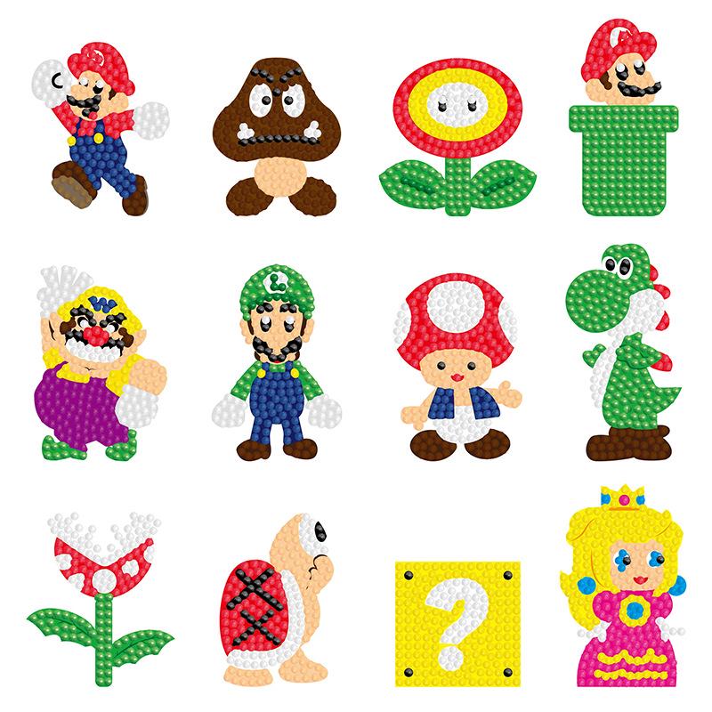 DIY Diamond Painting Stickers for Kids - Fun Handmade Educational Toy and Refrigerator Decor.