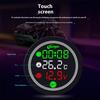 12V Motorcycle Voltmeter Voltage Gauge With Temperature Monitoring USB Type C Charging And Time Display