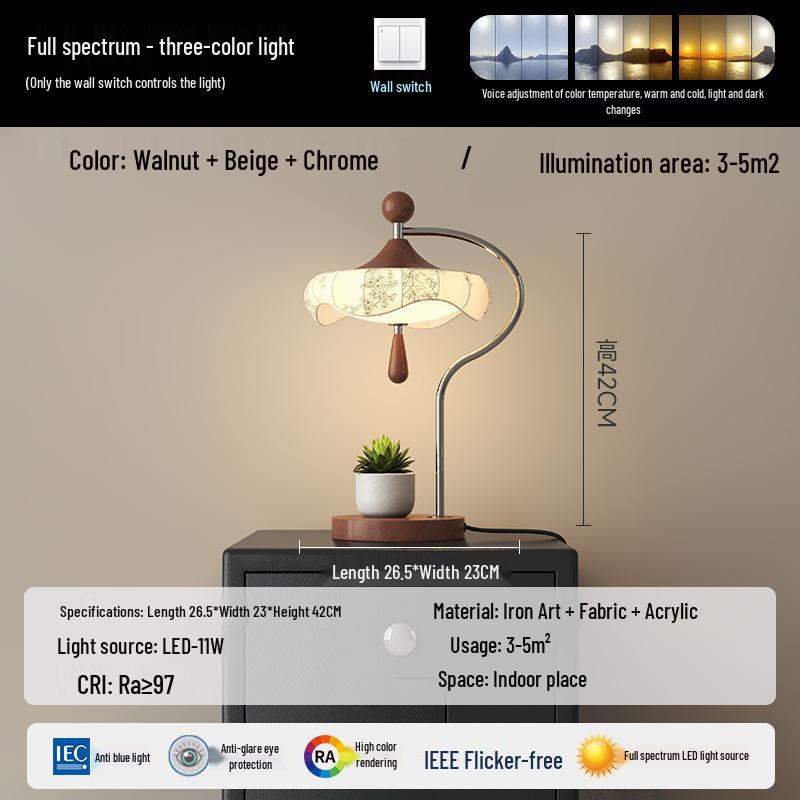 

LED Fabric Table Lamp: Song Dynasty-Inspired Medieval Style Night Light for Bedroom